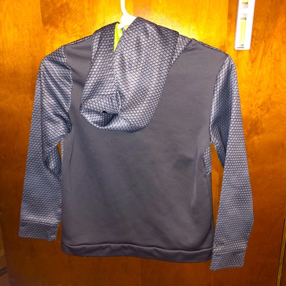 Gray and bright yellow kids hoodie - Picture 2 of 2